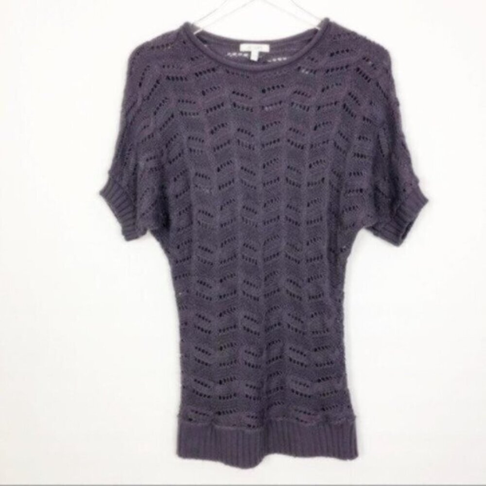 dELiA*s | Women's Purple Round Edge Eggplant Sweater Tunic Size XS
